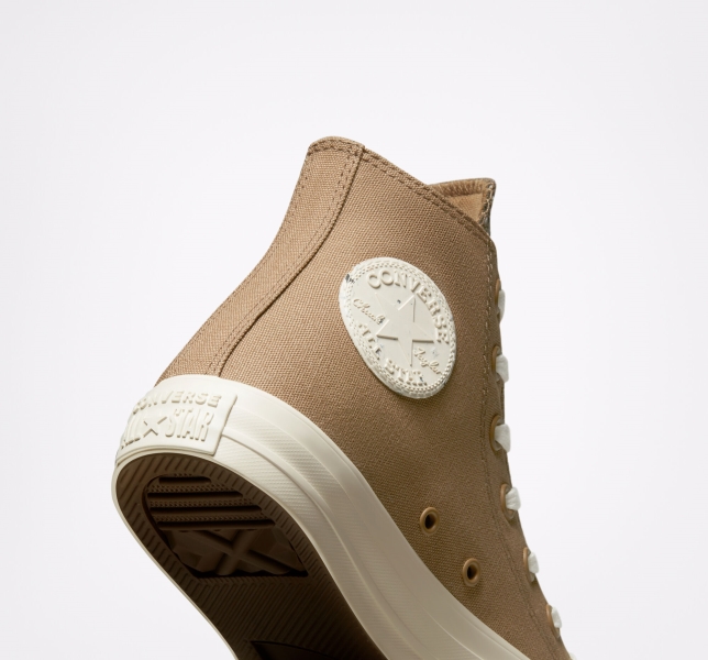 Women's Converse Chuck Taylor All Star Jacquard Camo High Tops Brown / Dark | 702-ZMXAFU