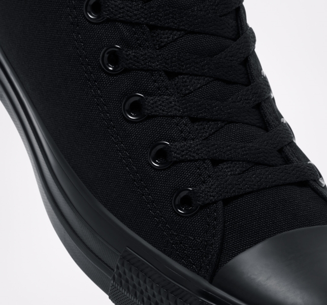 Men's Converse Chuck Taylor All Star Classic Canvas Shoes Black | 875-LKWBHS