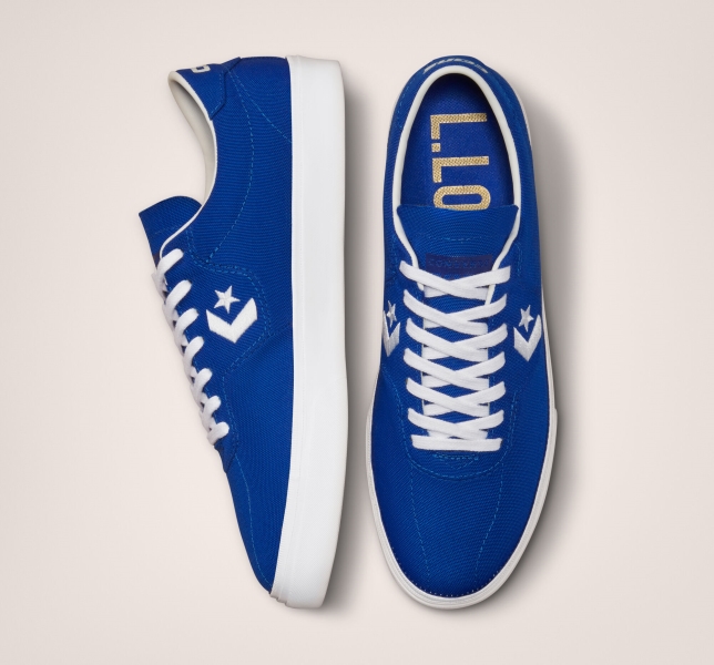 Men's Converse Louie Lopez Pro Canvas Skate Shoes Blue / White / White | 547-JWEBGI