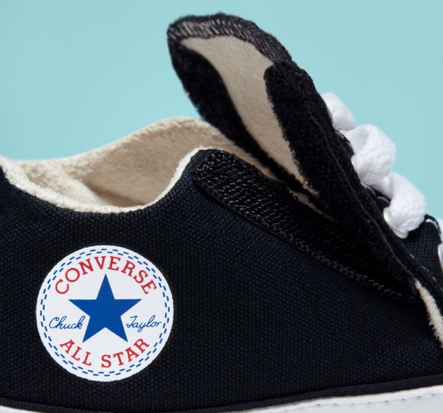 Kids' Converse Chuck Taylor All Star Cribster Easy-On Canvas Shoes Black / Beige White / White | 726-AONVFX