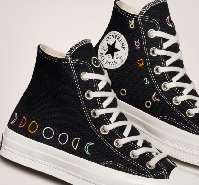 Women's Converse Chuck 70 Mystic Symbols High Tops Black / White | 174-XKMOEQ