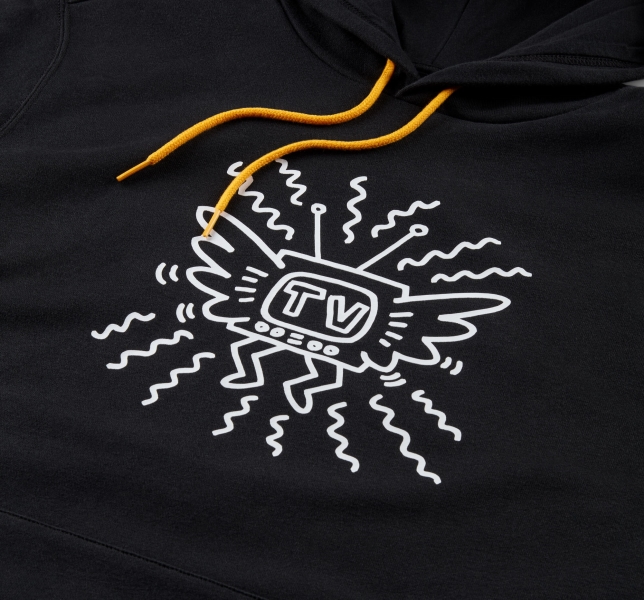 Women's Converse Keith Haring Fleece Hoodie Black | 439-VEZTCJ