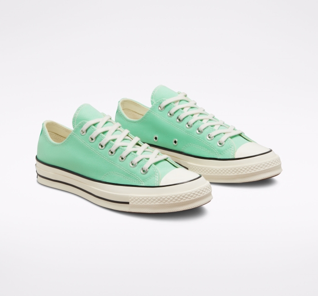 Women's Converse Chuck 70 Canvas Low Tops Green / Black | 658-KLSPEM