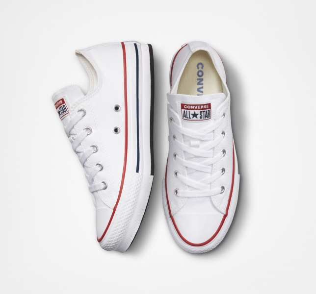 Kids' Converse Chuck Taylor All Star Lift Platform Shoes White / Dark Red / Navy | 258-LXEUIM