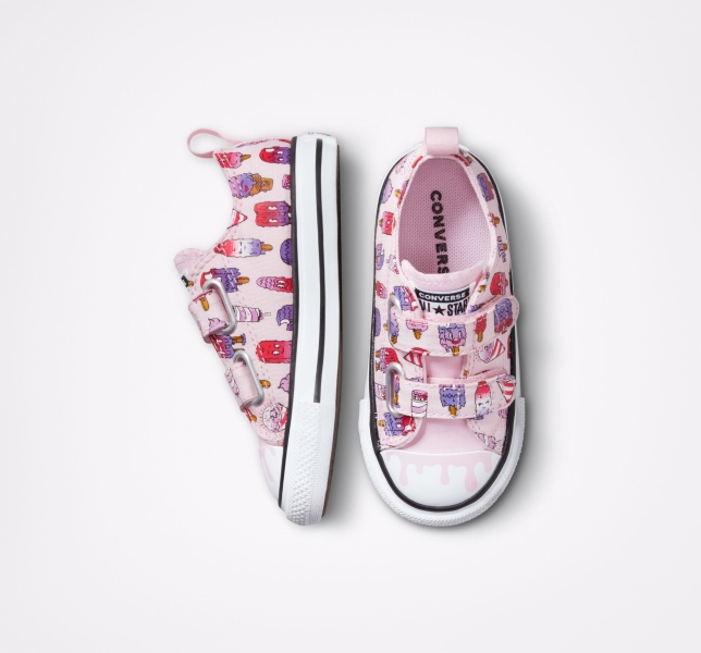 Kids' Converse Chuck Taylor All Star Easy-On Frozen Treats Canvas Shoes Pink / Pink | 639-WYRHAJ