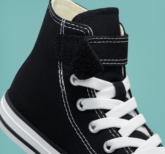 Kids' Converse Chuck Taylor All Star Easy-On Canvas Shoes Black / Beige / White | 903-ZDFVOJ