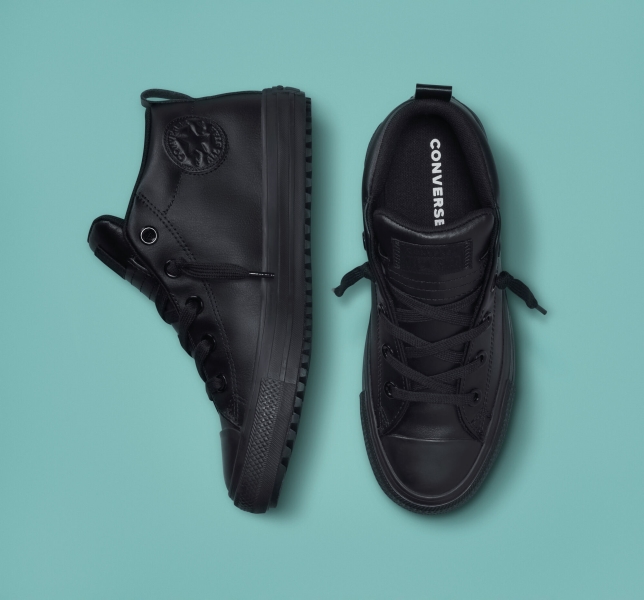 Kids' Converse Chuck Taylor All Star Counter Climate Street Boots Black / Black / Black | 425-CGEFPM