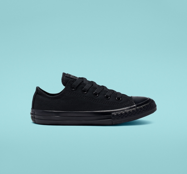 Kids' Converse Chuck Taylor All Star Classic Canvas Shoes Black | 275-VLKTGY