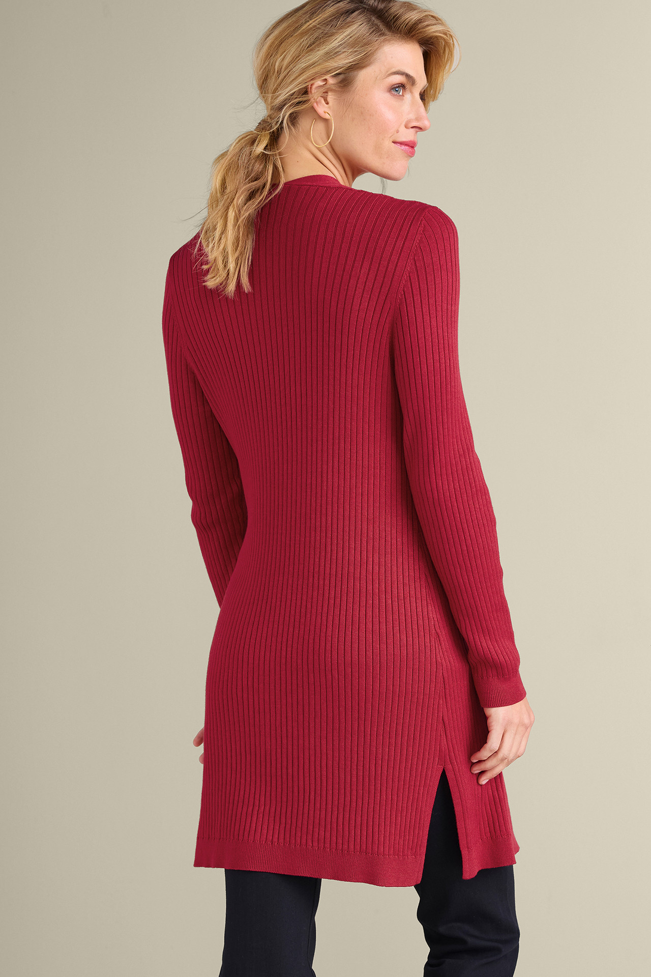 Soft Essential™ Ribbed Long Cardi