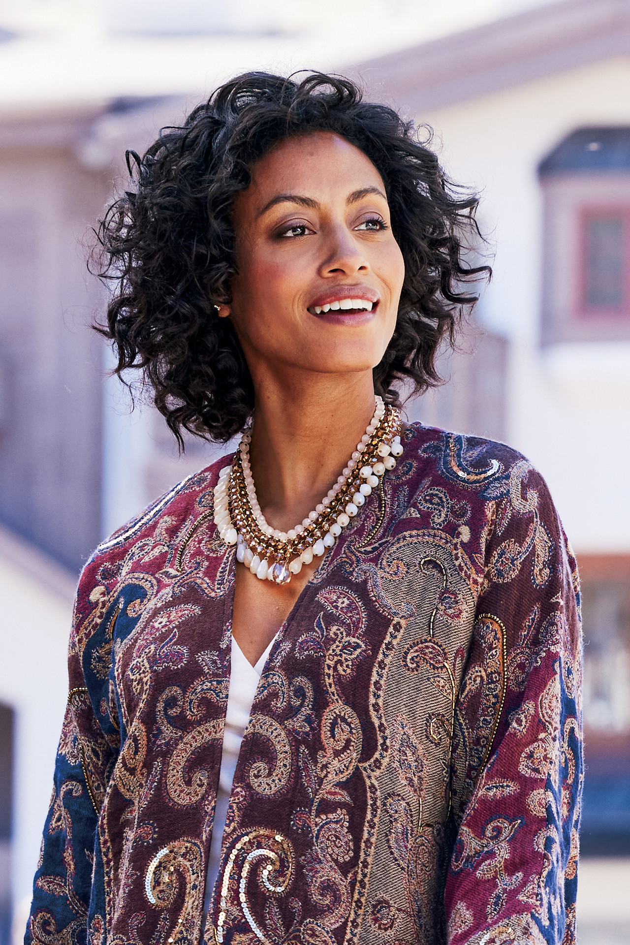 Hazel Bead Drops Necklace