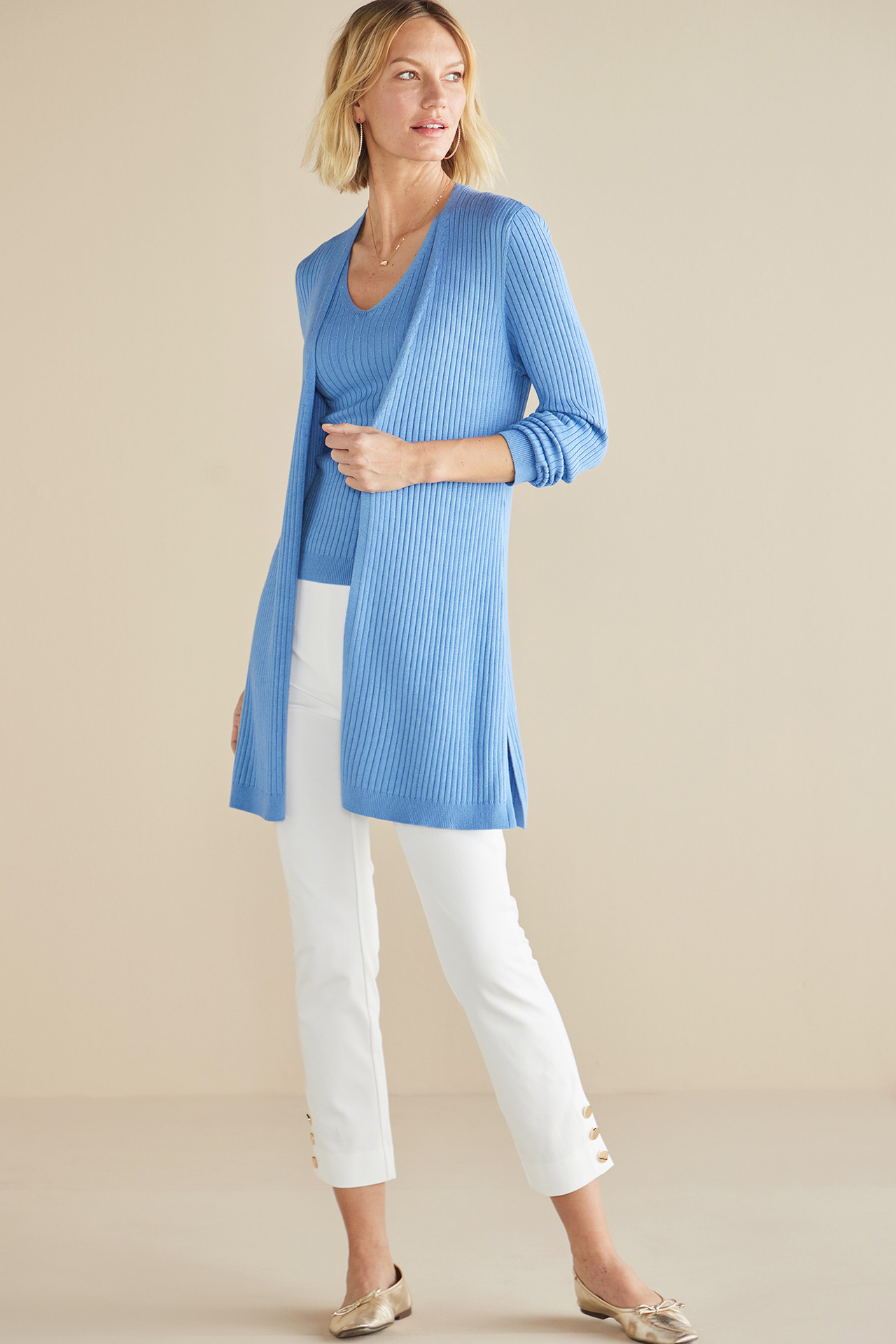 Soft Essential™ Ribbed Long Cardi
