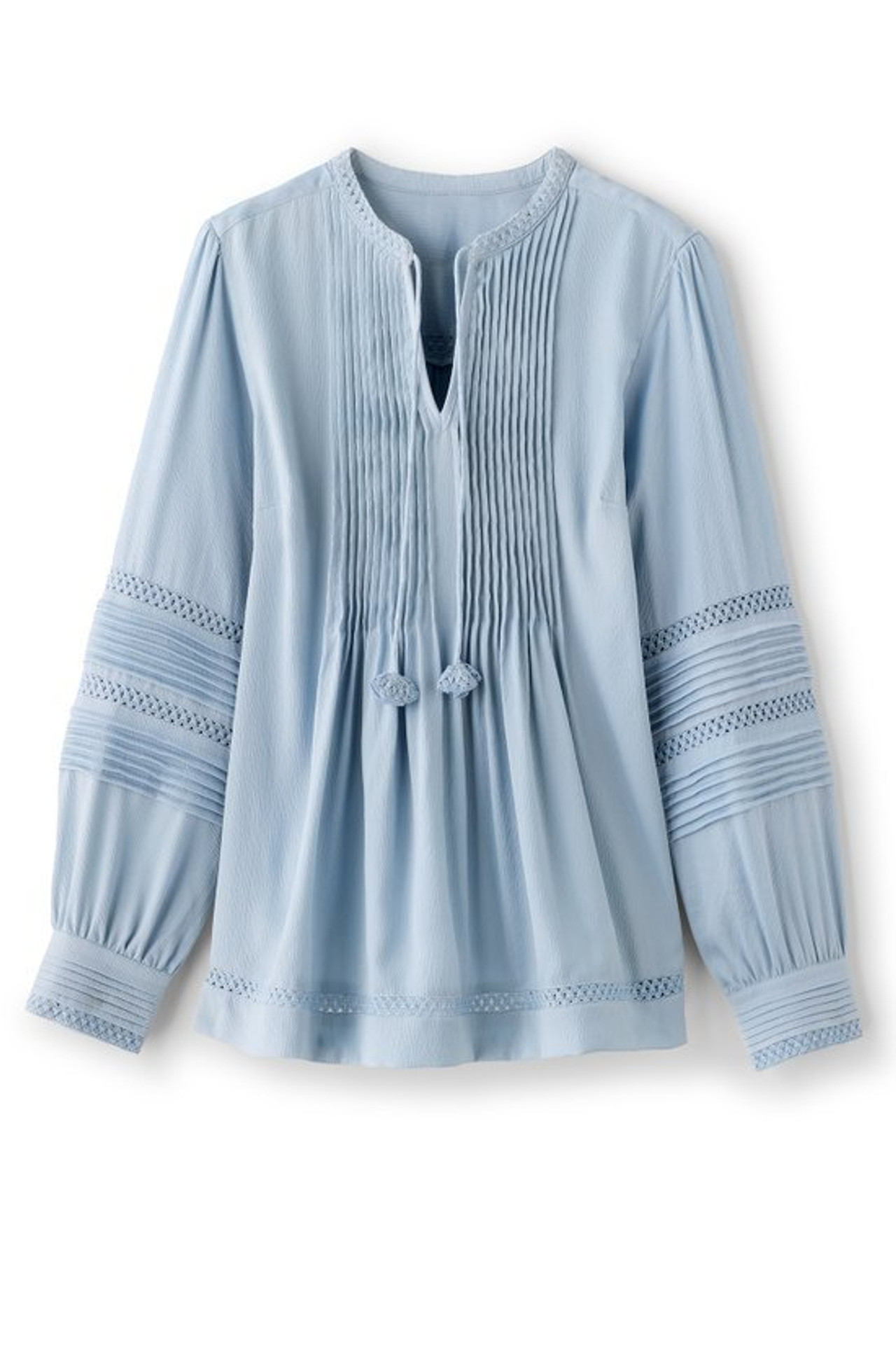 Connie Lace Trim Crepe Top