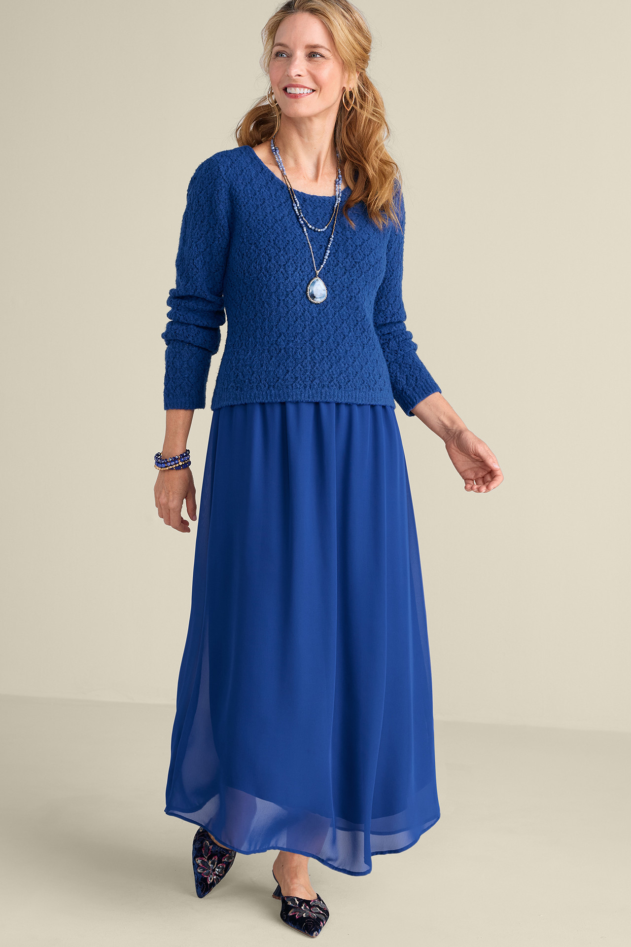 Cassie Pointelle Sweater Dress