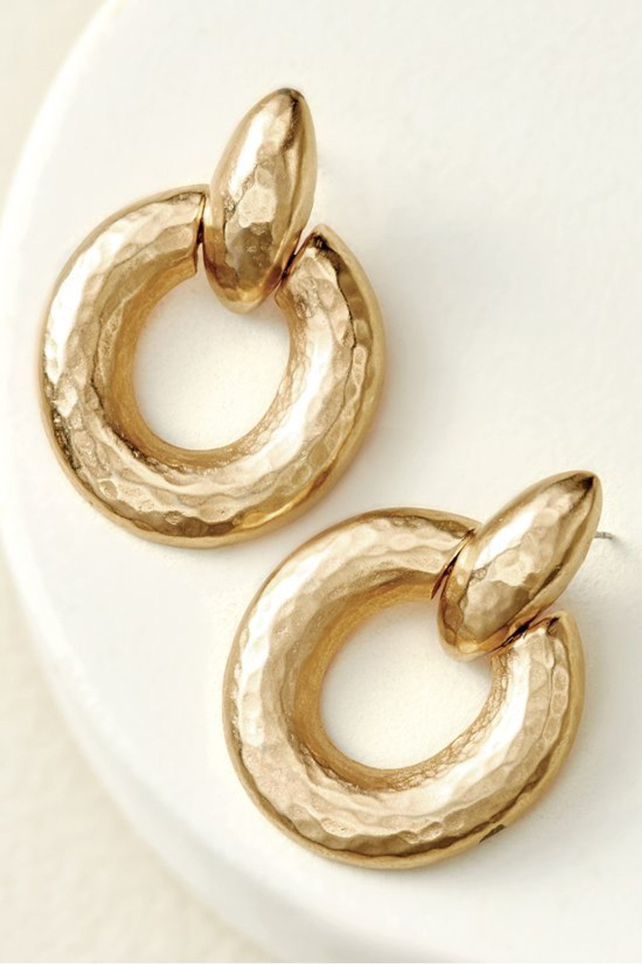 Cara Hammered Hoop Earrings