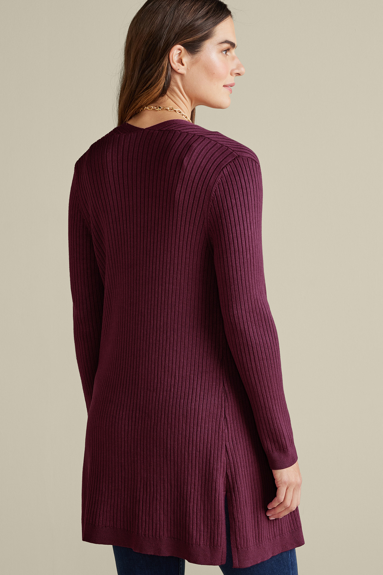 Soft Essential™ Ribbed Long Cardi