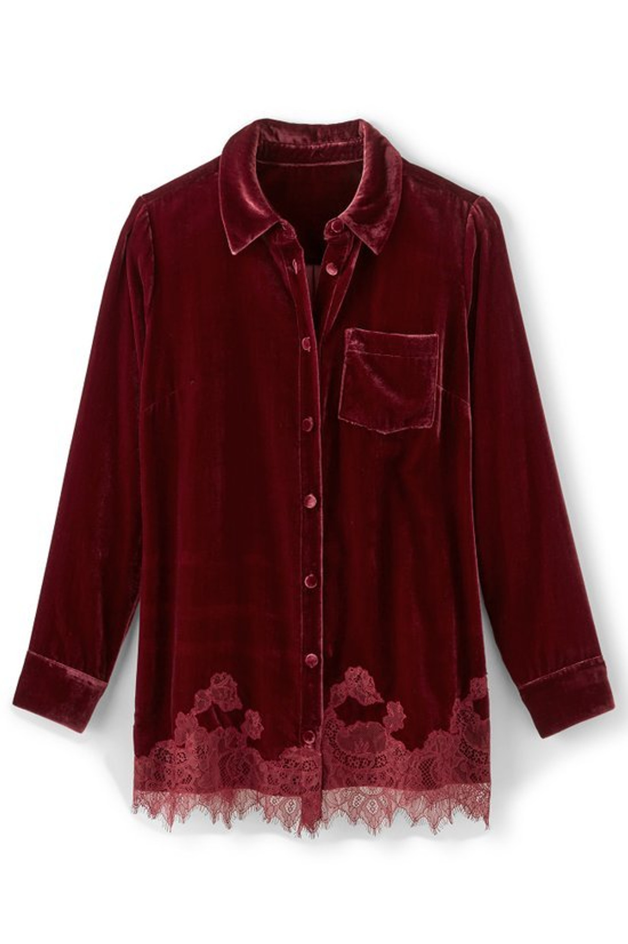 Eden Velvet and Lace Shirt