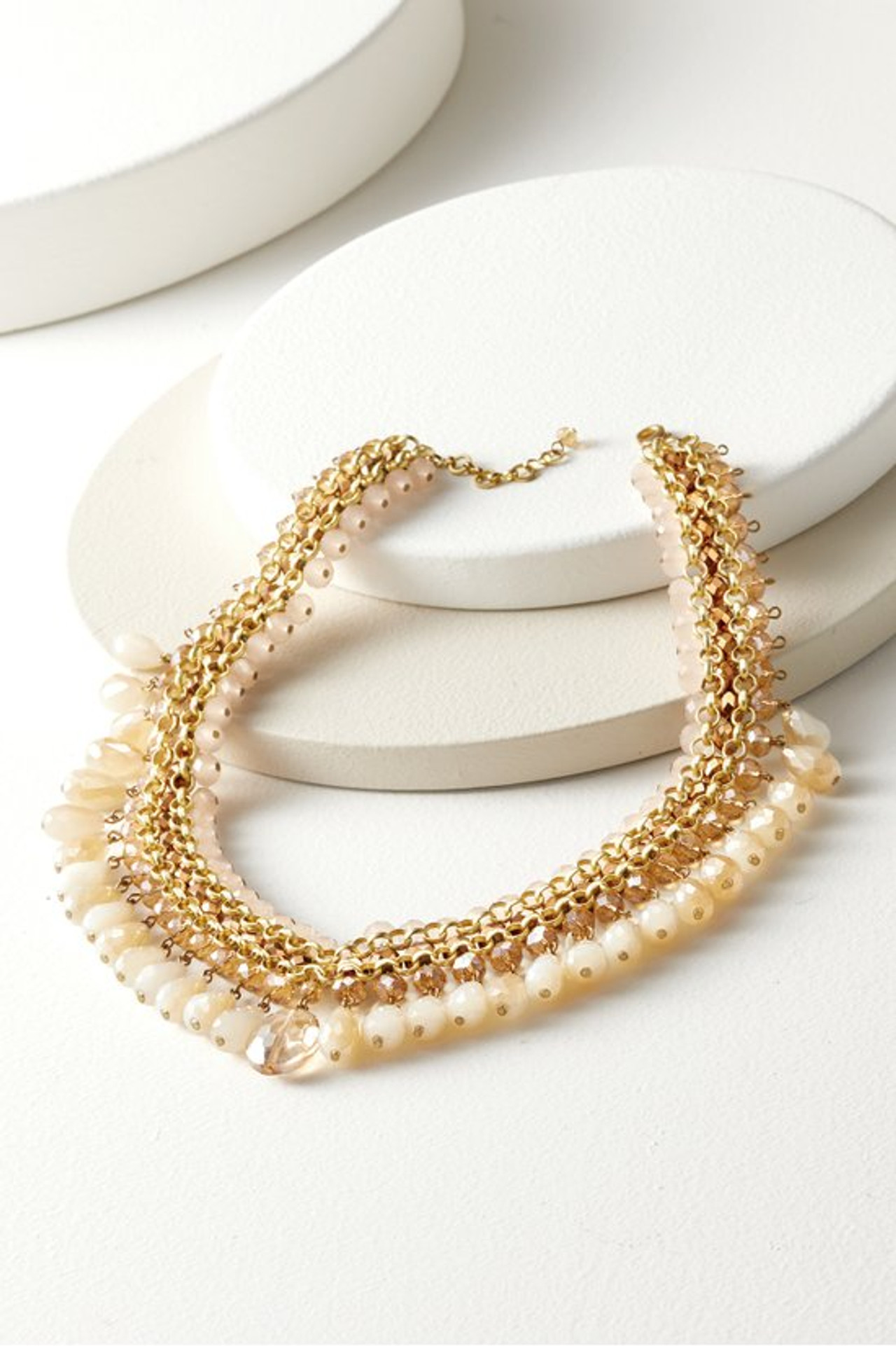 Hazel Bead Drops Necklace