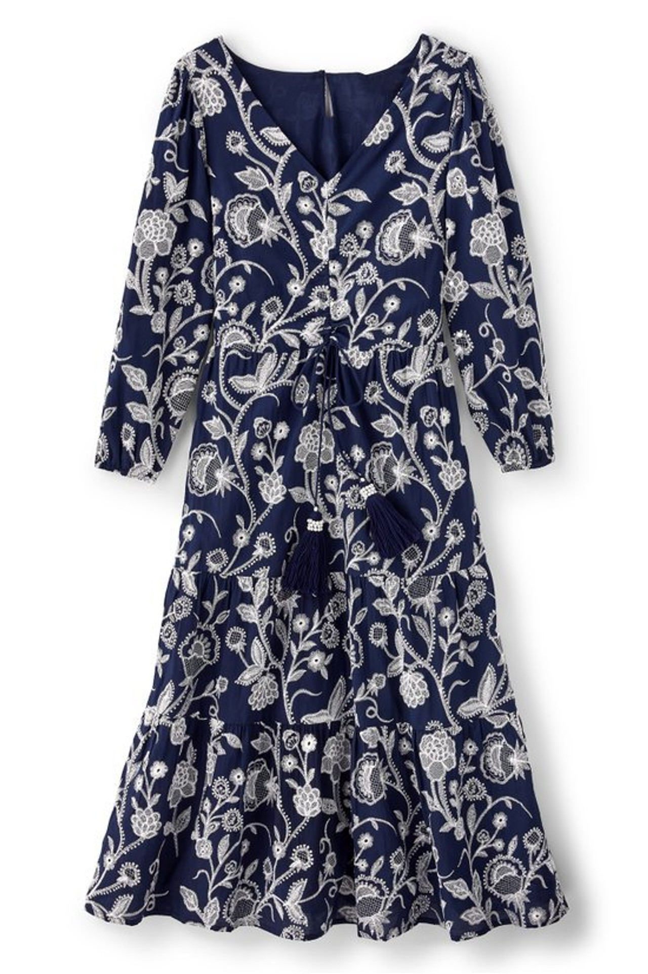 Tilda Embroidered Midi Dress