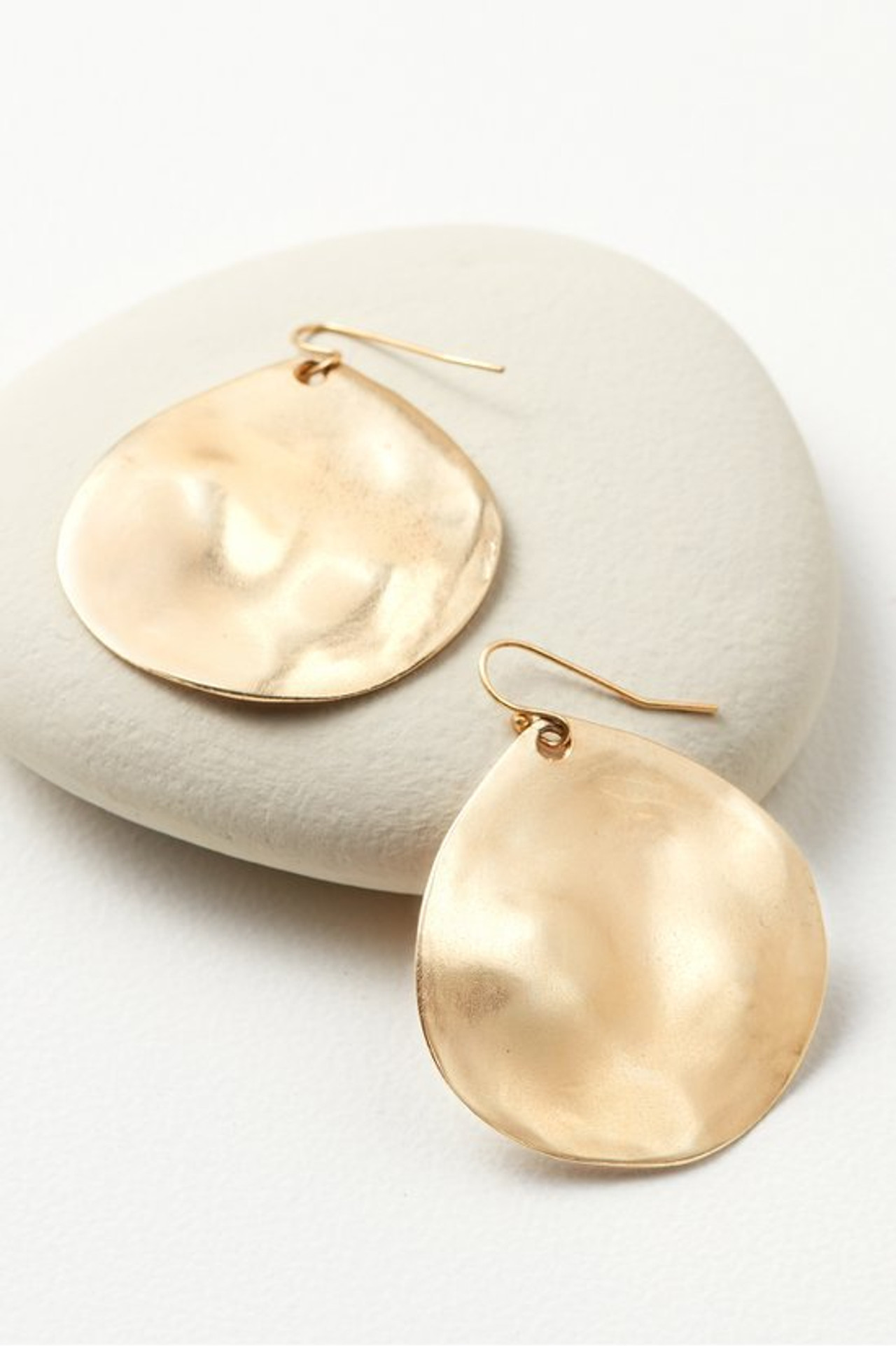 Meza Hammered Disc Earrings