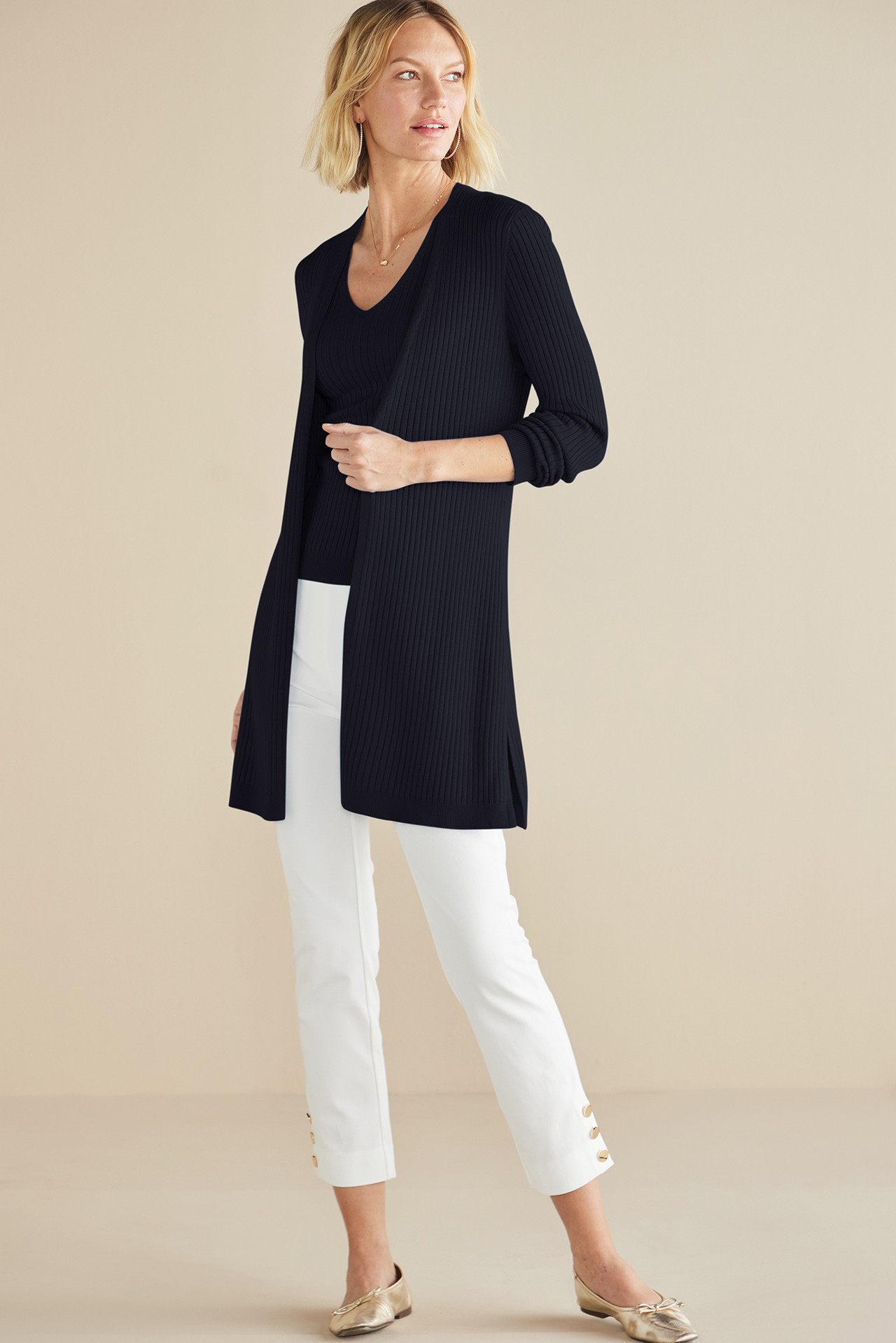 Soft Essential™ Ribbed Long Cardi