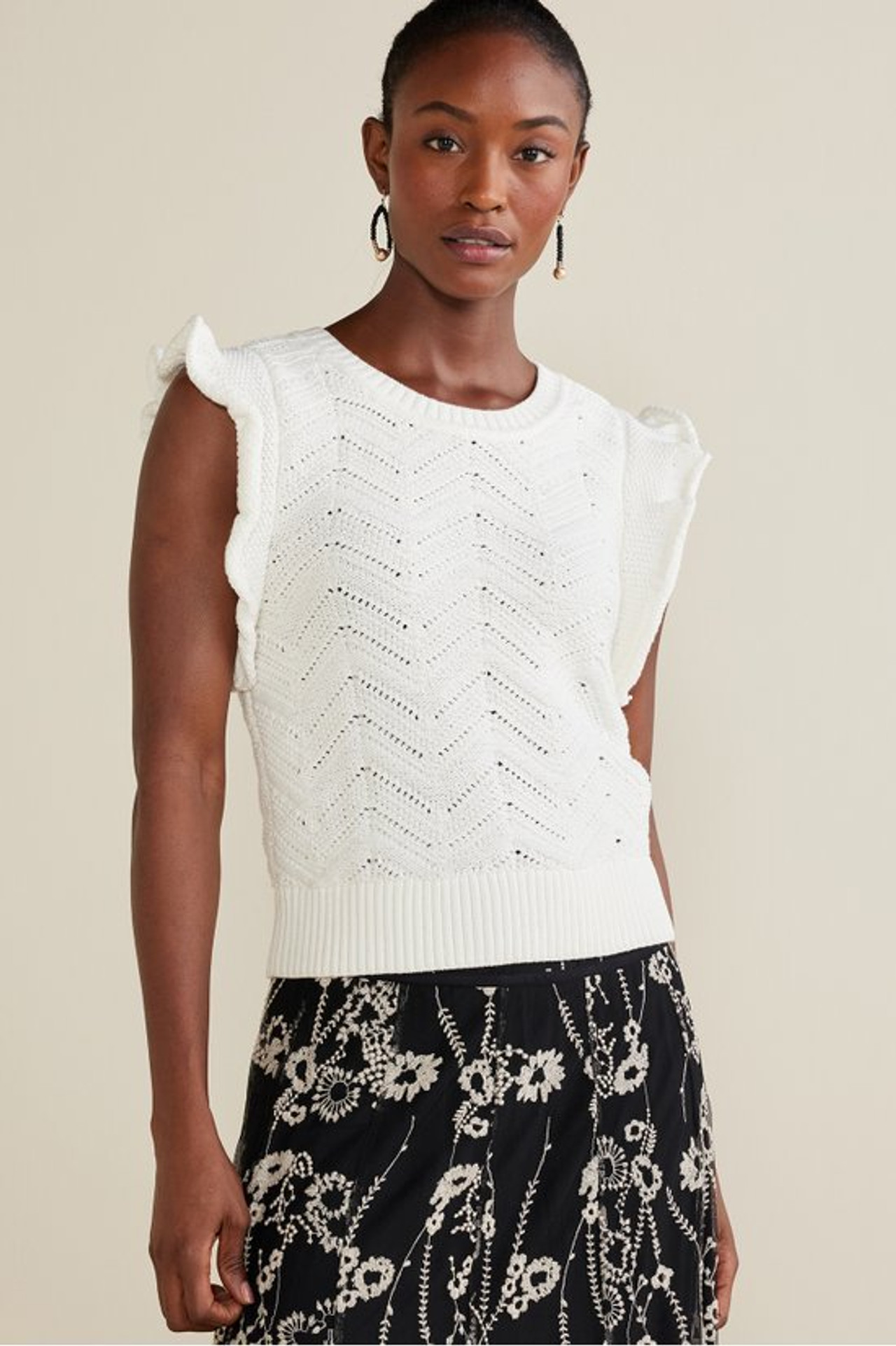 Celina Flutter Sleeve Sweater