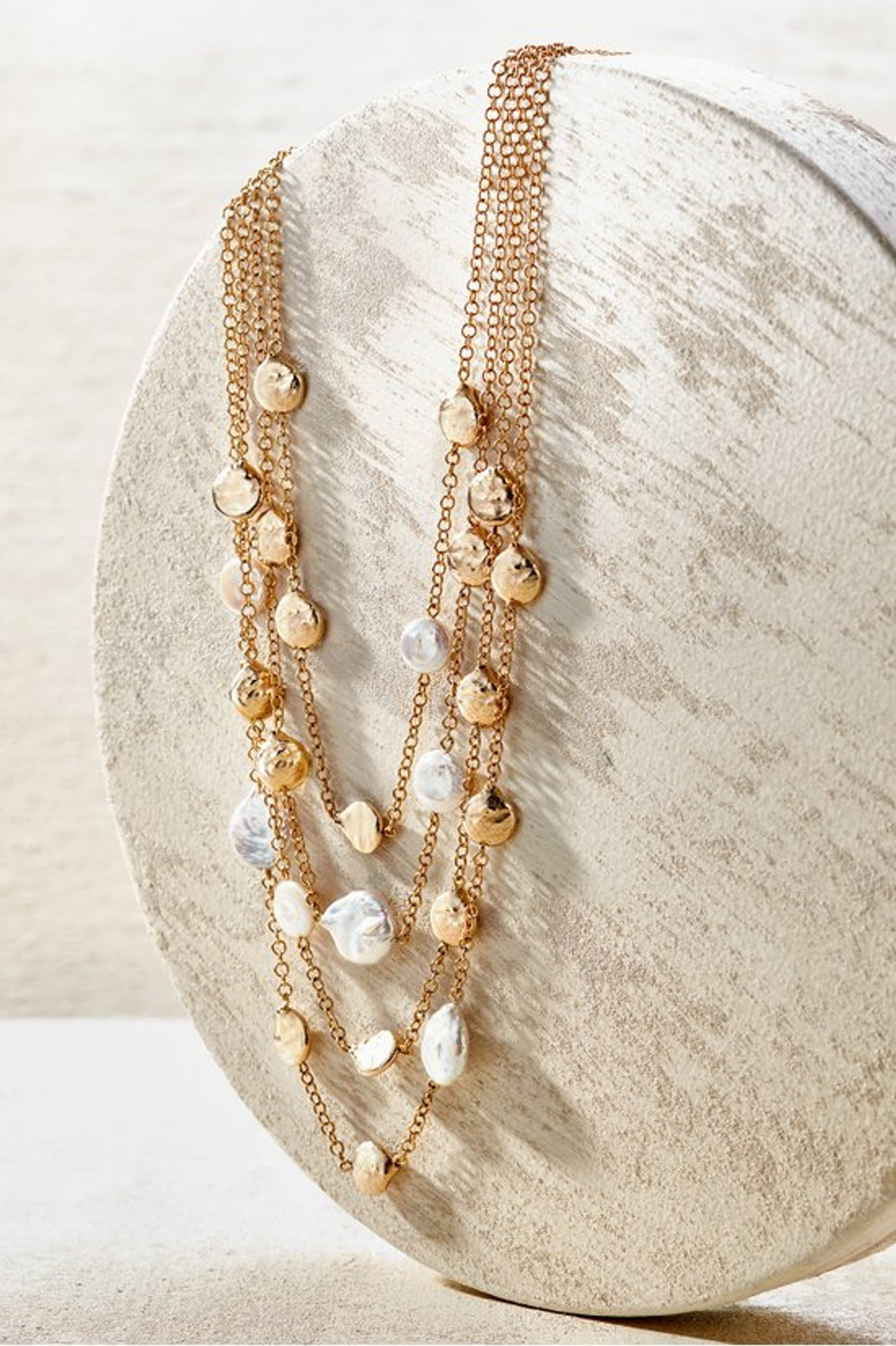 Marietta Pearl & Coin Layered Necklace