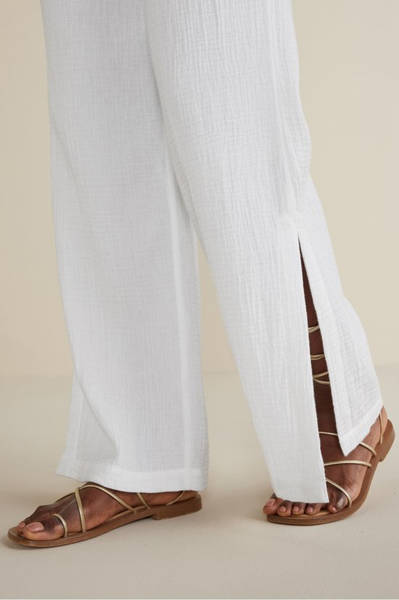 Khulani Wide Leg Gauze Pants