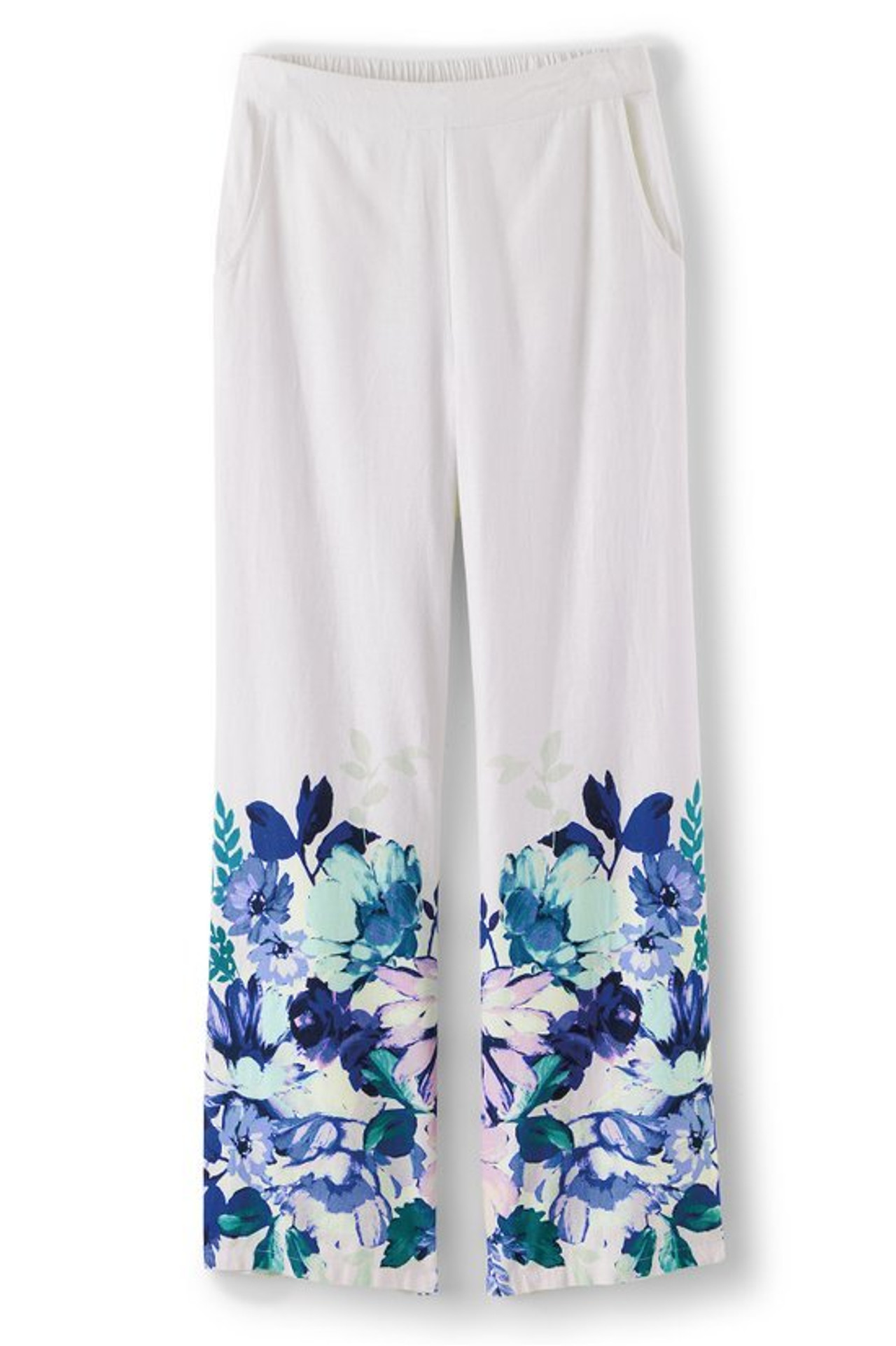 Ronna Linen Blend Wide Leg Pants
