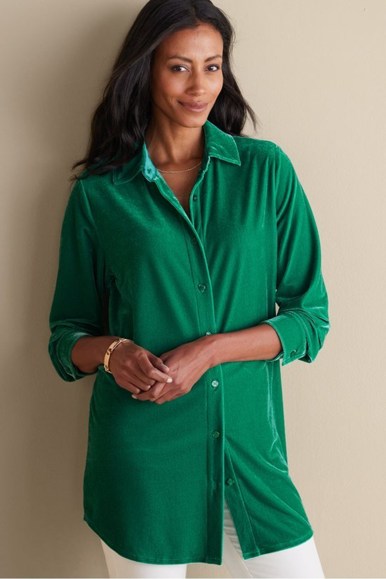 Velvet Boyfriend Tunic Shirt
