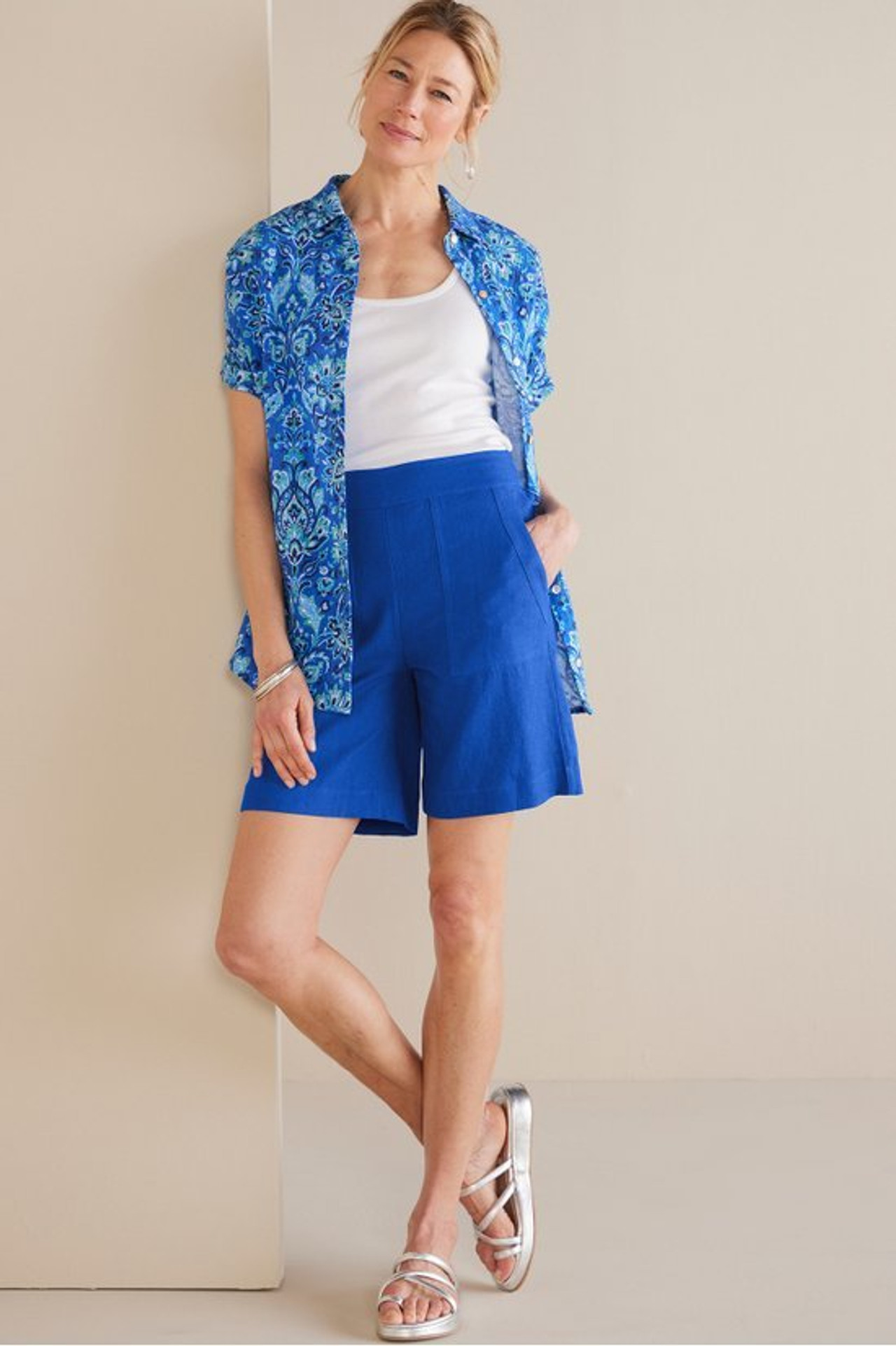 Flavia Linen Blend Shorts