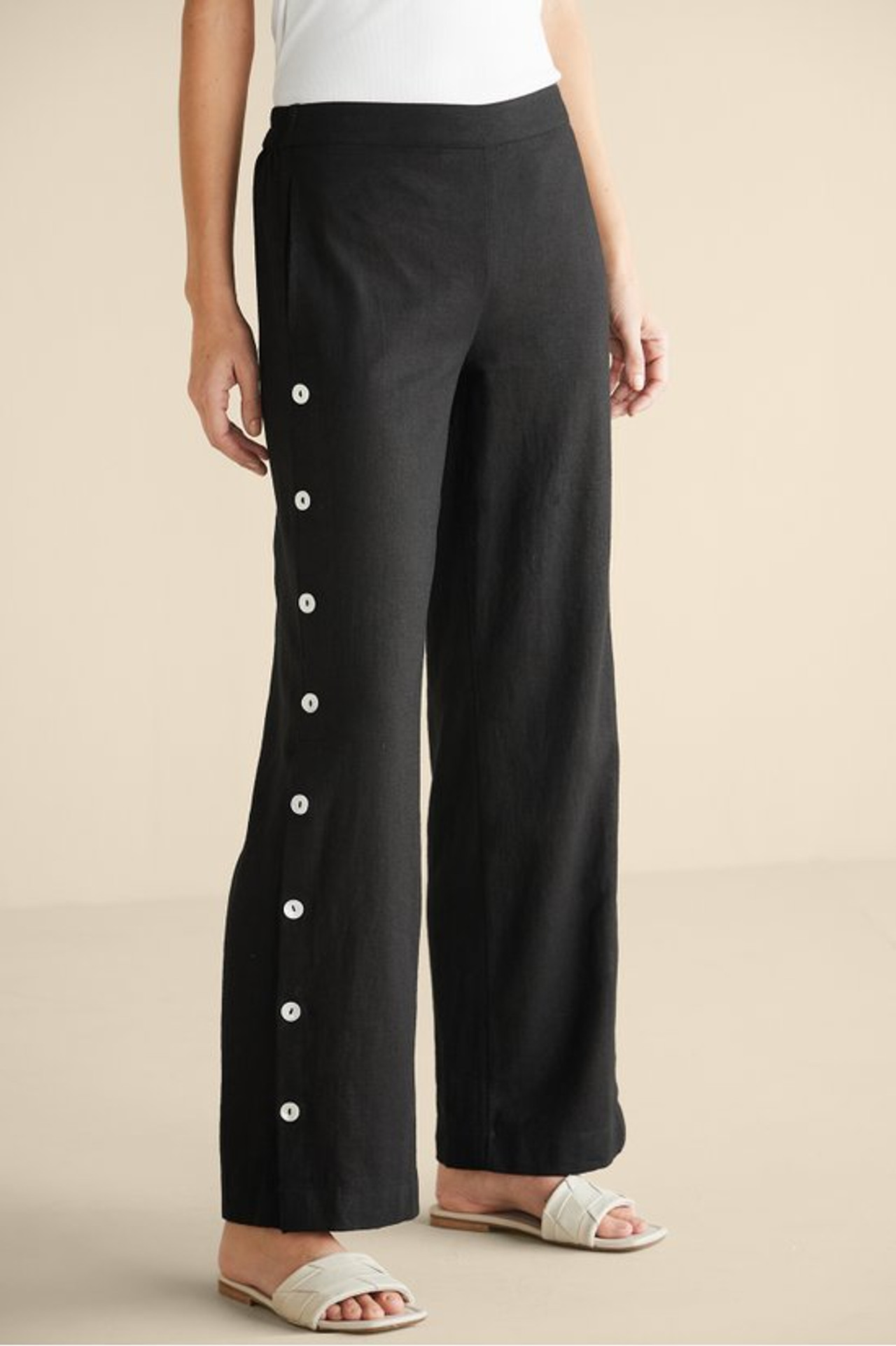 Sonoma Linen Blend Wide Leg Pants