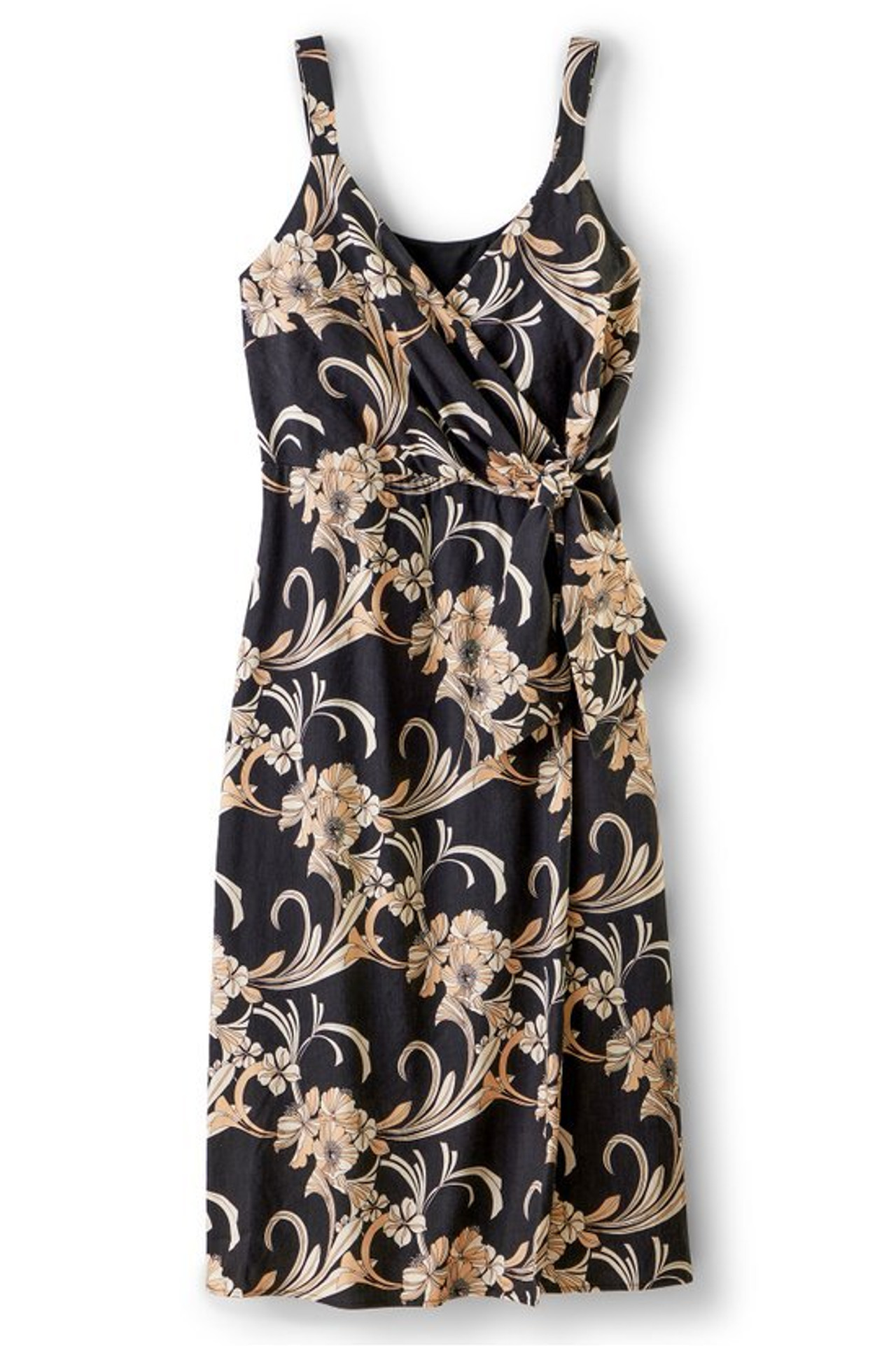 Isla Stretch Linen Midi Dress