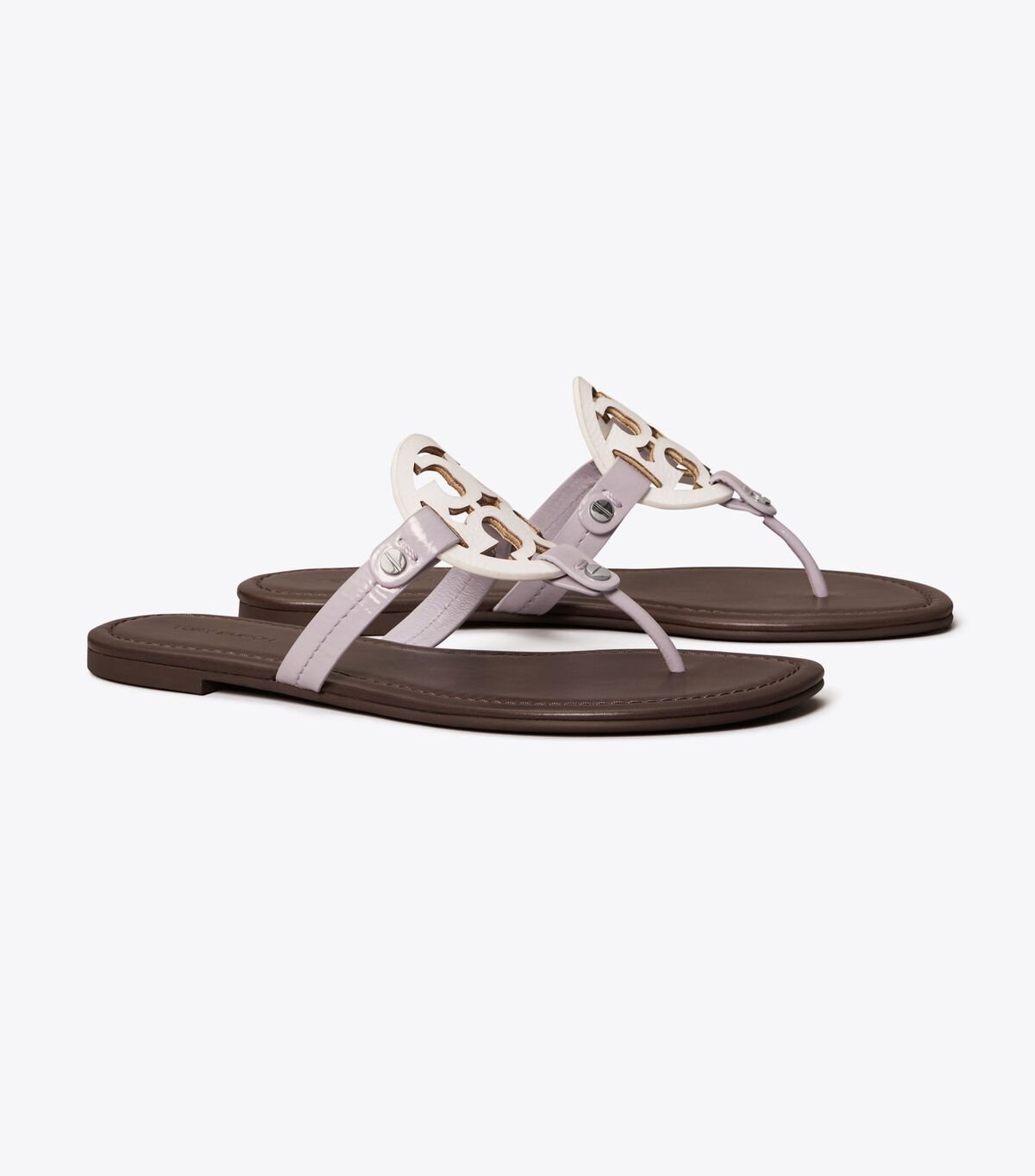 Women's Tory Burch Miller Leather Sandals White | IYEQOH-059 - Tory Burch Outlet Sale
