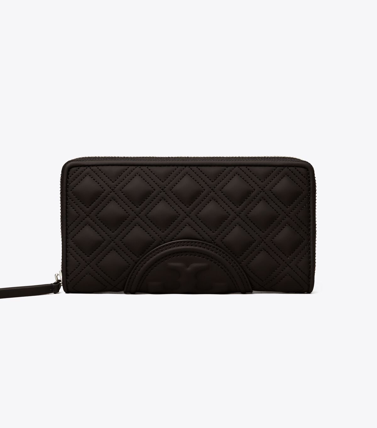 Women's Tory Burch Fleming Soft Matte Zip Continental Wallets Black | HCVUBT-257 - Tory Burch Outlet Sale