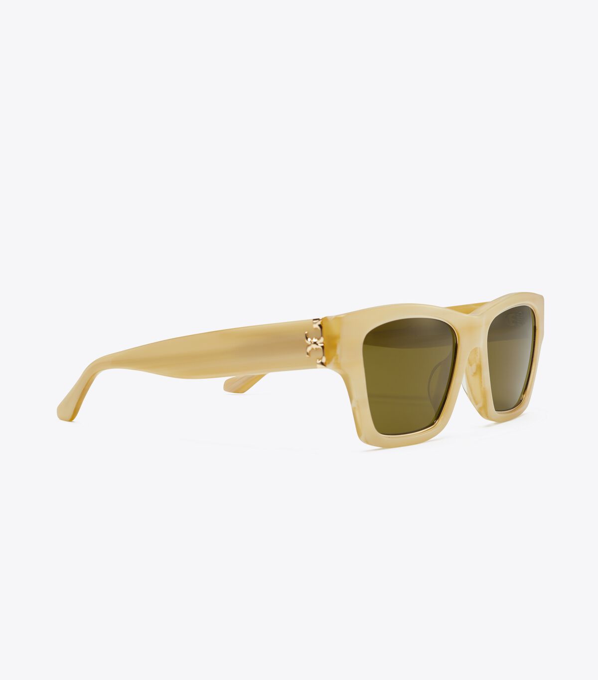 Women's Tory Burch Trace Sunglasses White / Olive | TOEGJP-534 - Tory Burch Outlet Sale