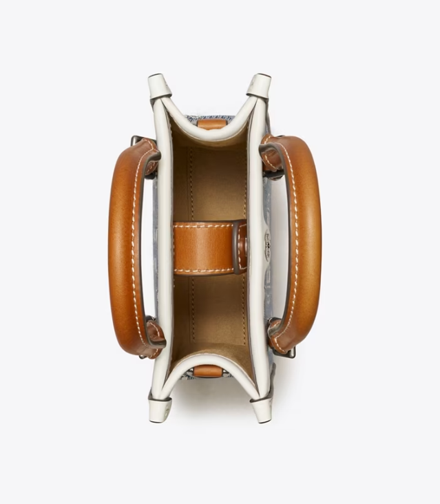 Women's Tory Burch Mini T Monogram Denim Handbag Blue | LQUBNK-804 - Tory Burch Outlet Sale