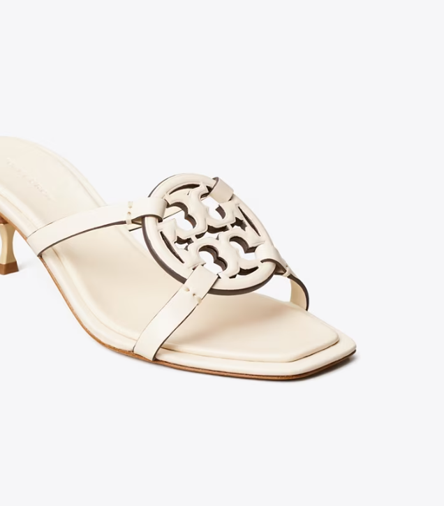 Women's Tory Burch Miller Bombé Low Heels Sandals Cream | LFJAMB-780 - Tory Burch Outlet Sale