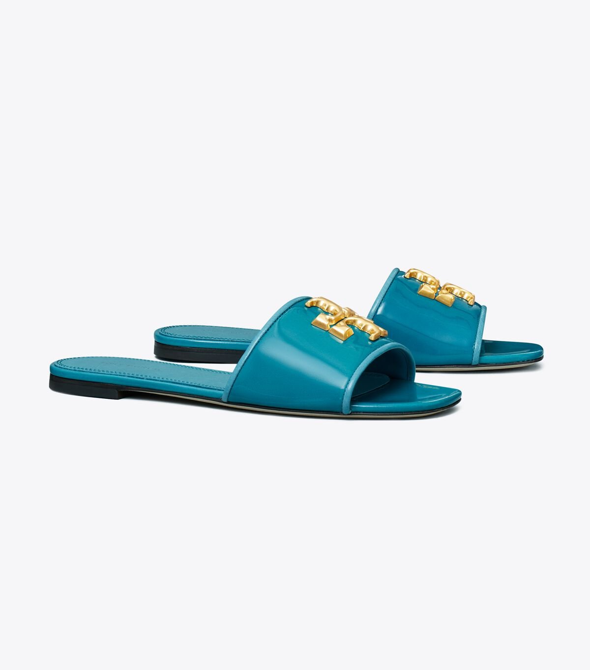 Women's Tory Burch Eleanor Slides Blue | VWKHLU-903 - Tory Burch Outlet Sale