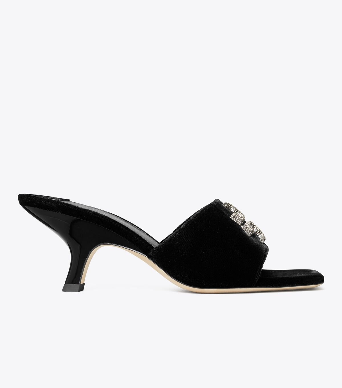 Women's Tory Burch Eleanor Pavé Mule Sandals Black | JNVIWT-905 - Tory Burch Outlet Sale