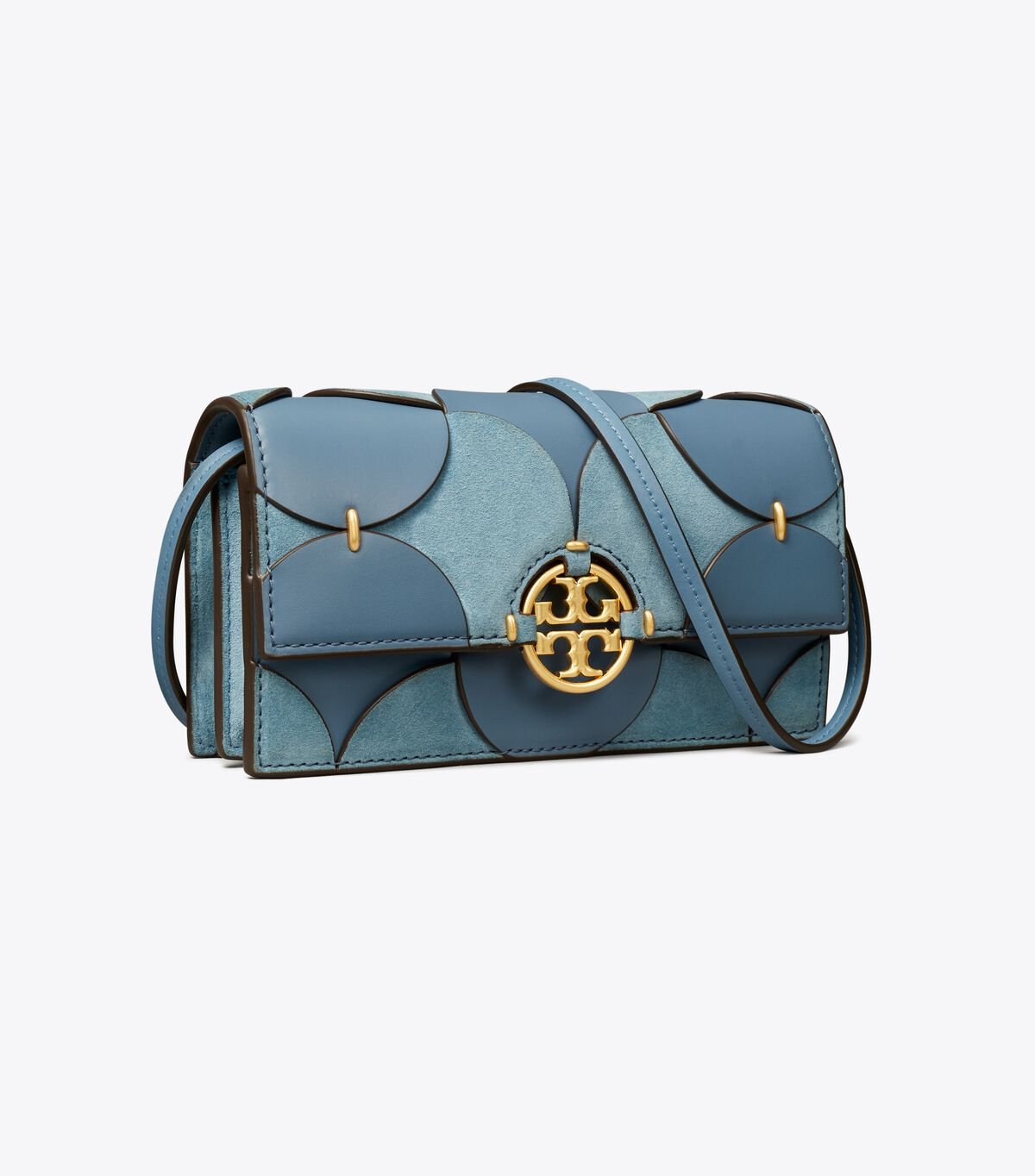 Women's Tory Burch Miller Disc Die-cut Crossbody Bags Blue | UBVJCI-984 - Tory Burch Outlet Sale