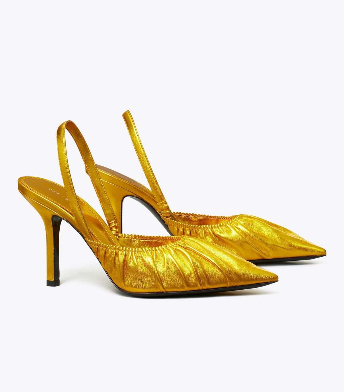 Women's Tory Burch Runway Slingback Pumps Gold | WENBOU-637 - Tory Burch Outlet Sale