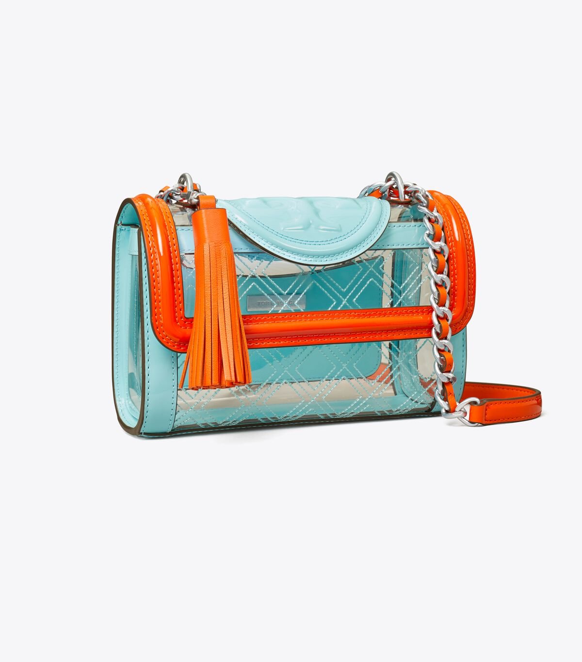 Women's Tory Burch Small Fleming Clear Convertible Shoulder Bags Turquoise | OUFWDS-870 - Tory Burch Outlet Sale