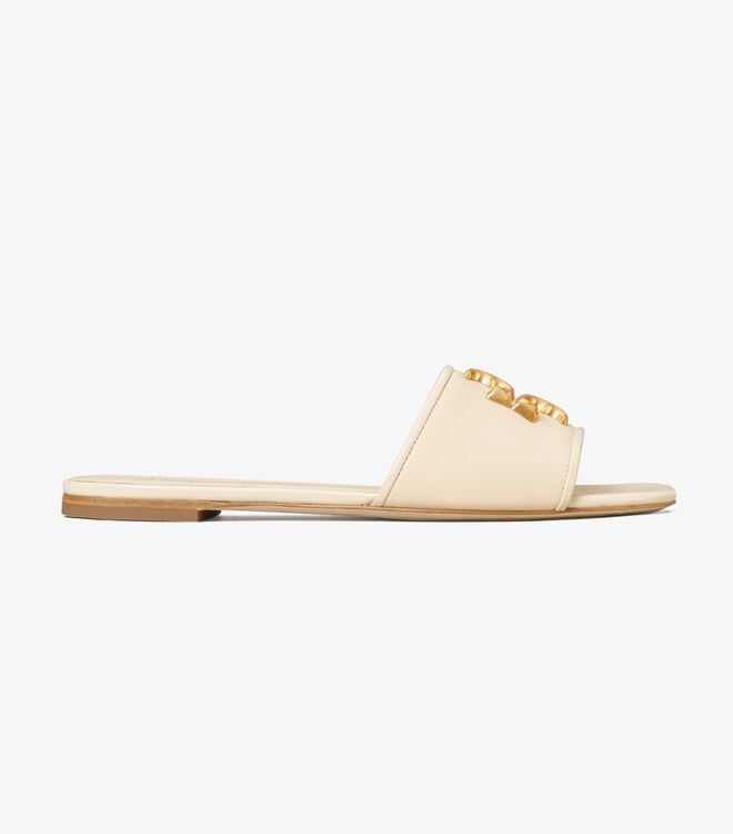 Women's Tory Burch Eleanor Slides Cream | CMBKGY-162 - Tory Burch Outlet Sale