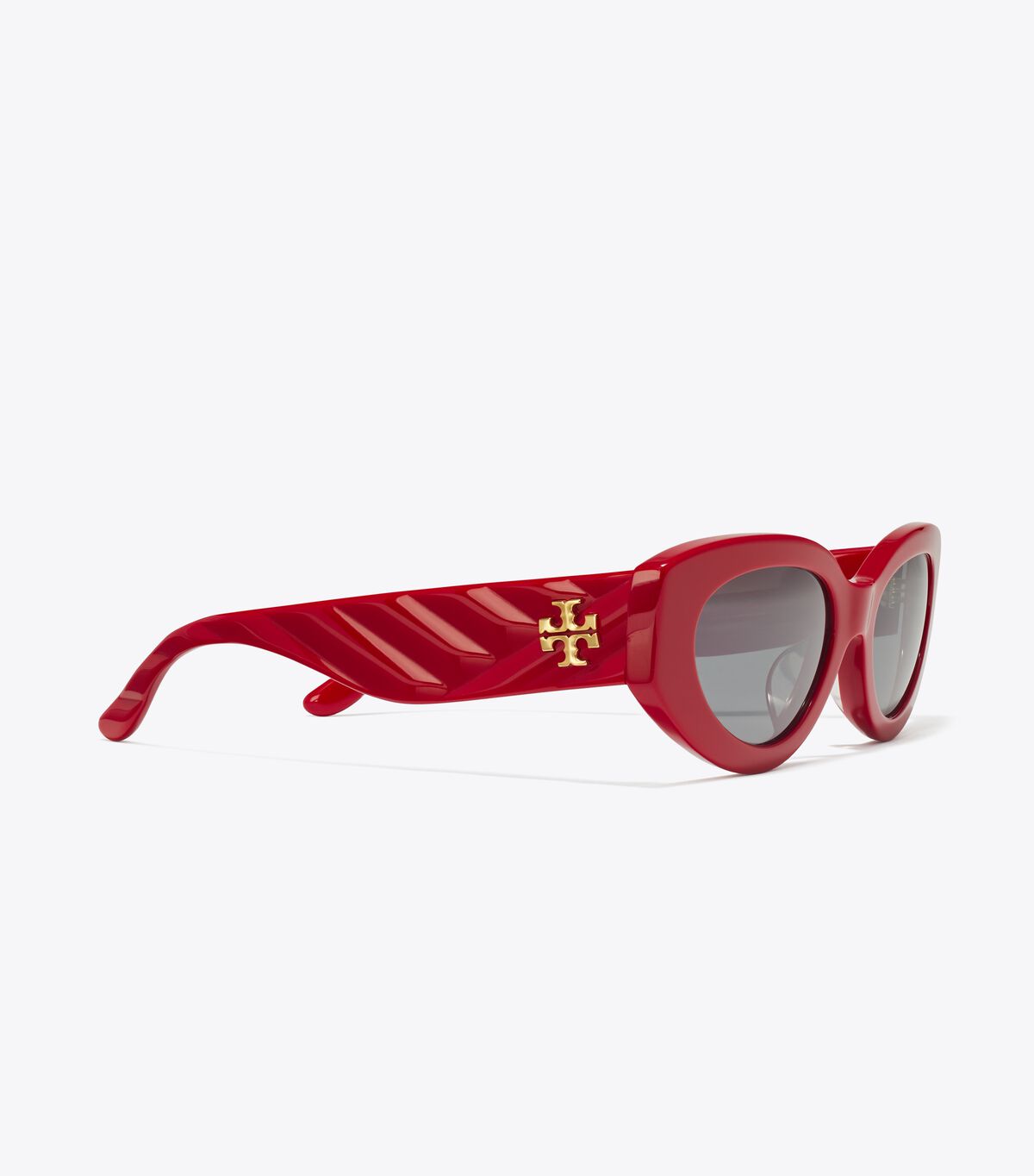 Women's Tory Burch Kira Chevron Cat-eye Sunglasses Red / Grey | GRINAJ-380 - Tory Burch Outlet Sale