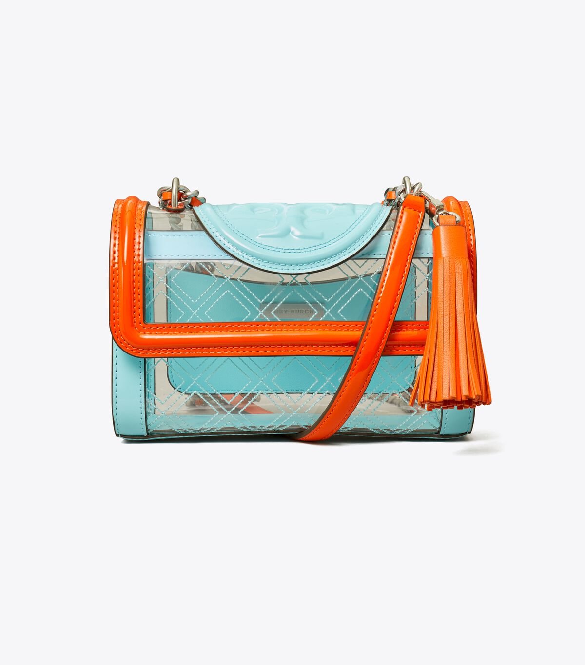 Women's Tory Burch Small Fleming Clear Convertible Shoulder Bags Turquoise | OUFWDS-870 - Tory Burch Outlet Sale