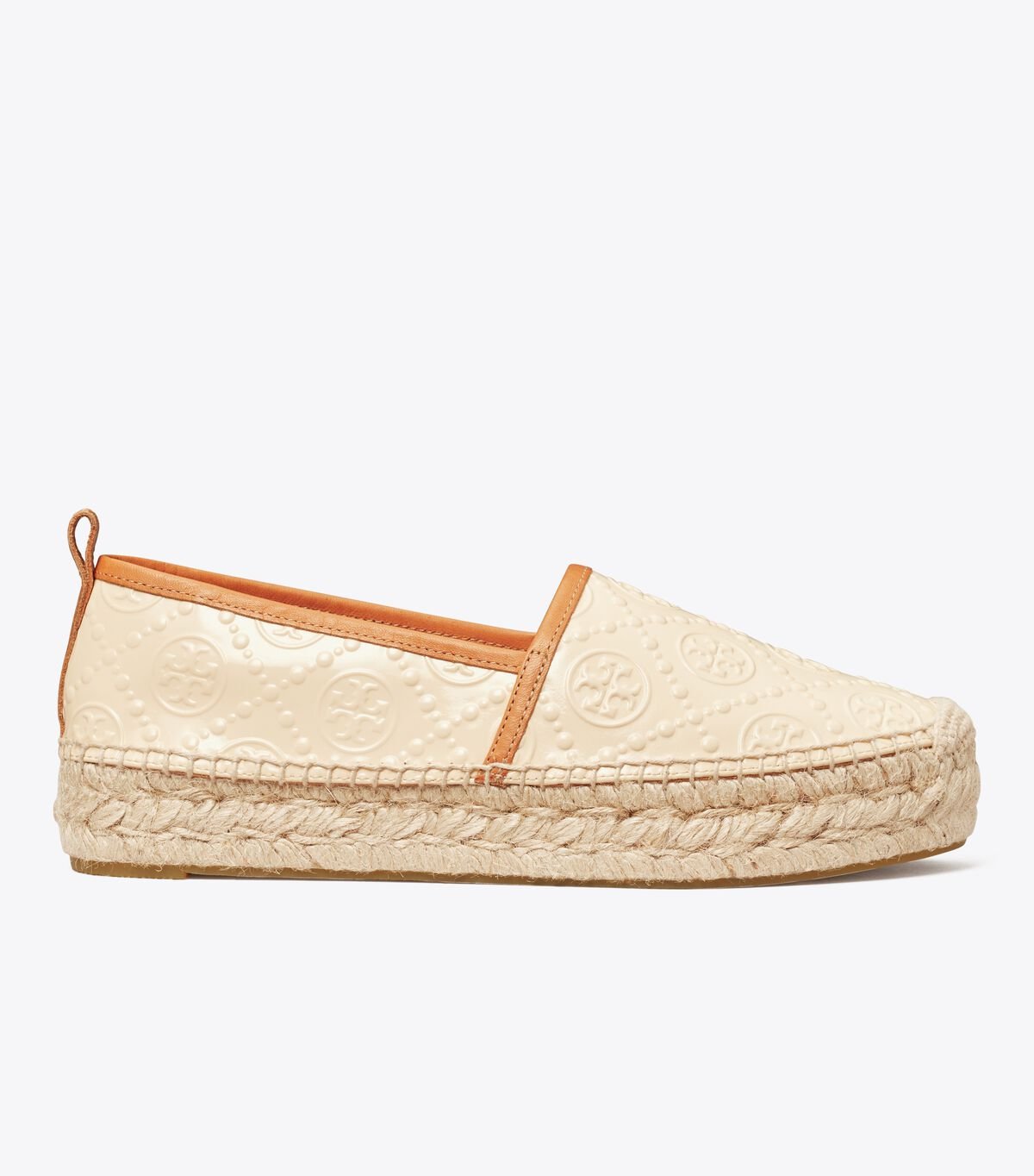 Women's Tory Burch T Monogram Platform Espadrille Cream | HZURQD-385 - Tory Burch Outlet Sale