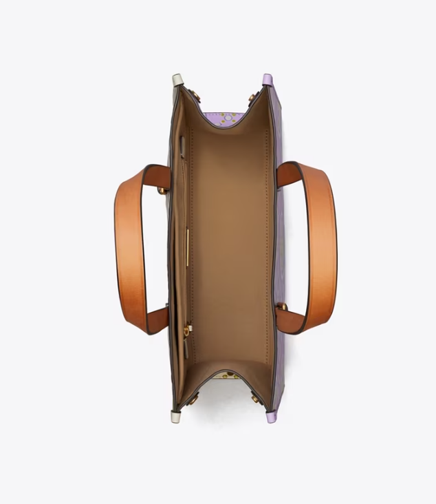 Women's Tory Burch Small T Monogram Contrast Embossed Handbag Purple | XASTDI-715 - Tory Burch Outlet Sale