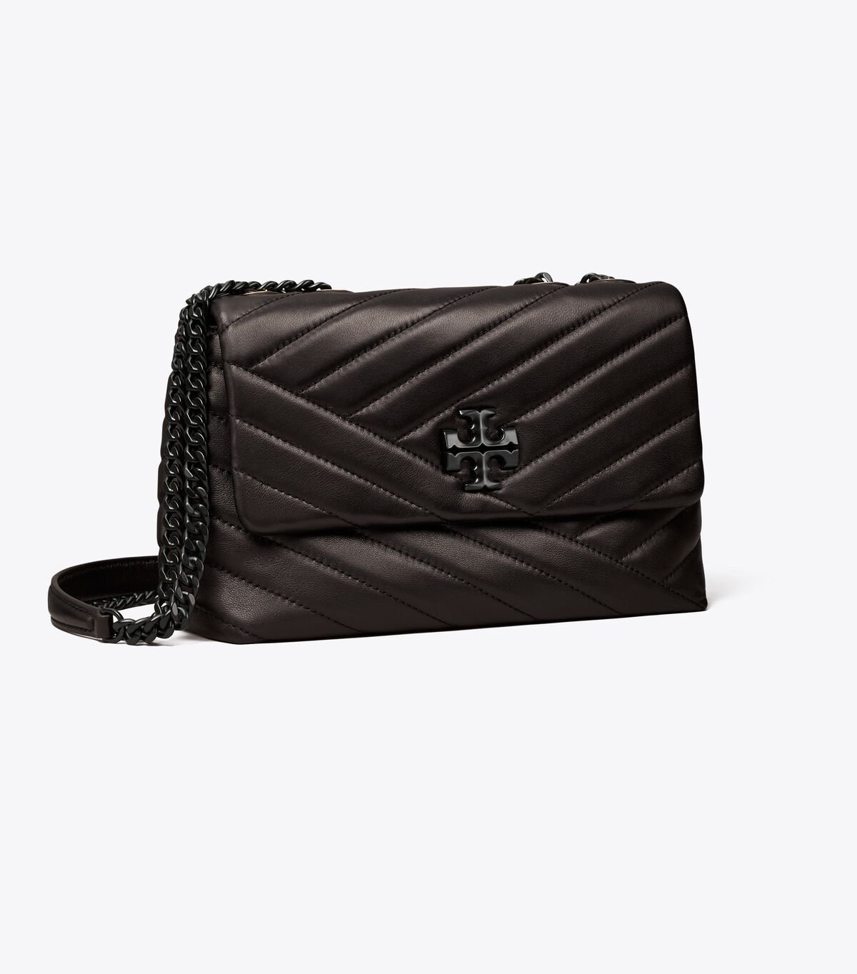 Women's Tory Burch Small Kira Chevron Convertible Shoulder Bags Black | DPROMC-478 - Tory Burch Outlet Sale