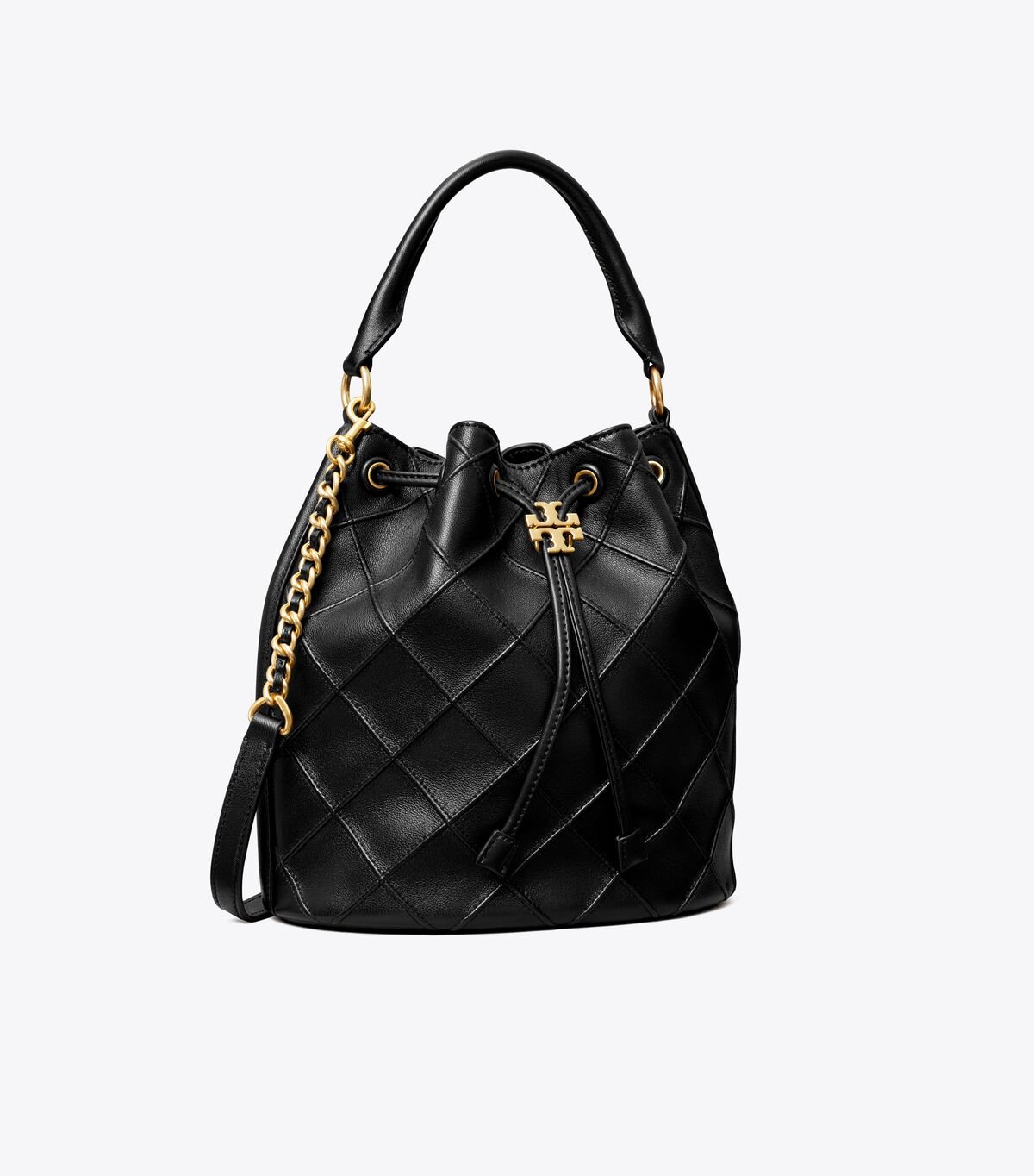 Women's Tory Burch Large Fleming Soft Bucket Bags Black | TESCUF-246 - Tory Burch Outlet Sale