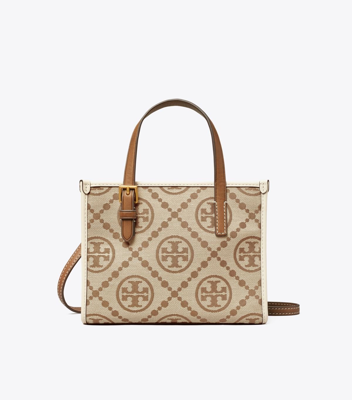 Women's Tory Burch Mini T Monogram Square Tote Bags White | RYPMLH-964 - Tory Burch Outlet Sale